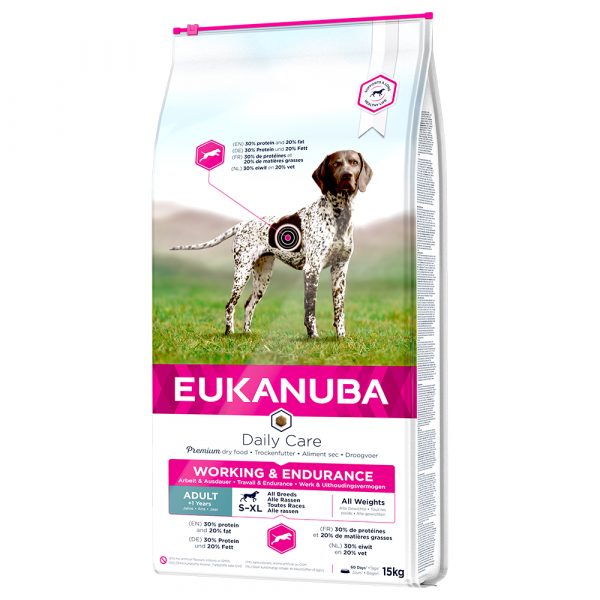 12 kg / 15 kg Eukanuba Daily Care zum Sonderpreis! - 15 kg Working & Endurance Adult Dog