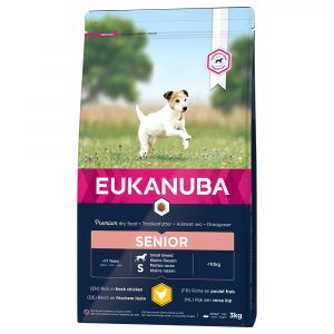 3 kg Eukanuba Breed Trockenfutter zum Sonderpreis! - Caring Senior Small Huhn