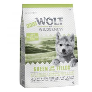 2 x 1 kg Wolf of Wilderness Trockenfutter zum Sonderpreis! - JUNIOR Green Fields - Lamm