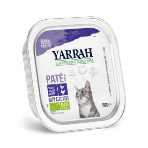 6 x 100 g Yarrah Bio Pate / Chunks zum Sonderpreis! - Bio Pate: Bio Huhn & Bio Truthahn mit Bio Aloe Vera