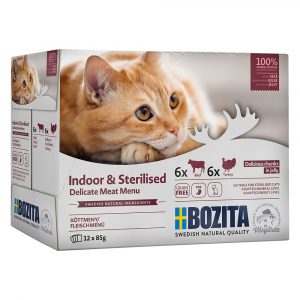 12 x 85 g Bozita Indoor & Sterilised zum Sonderpreis! - Mixpaket in Gelee