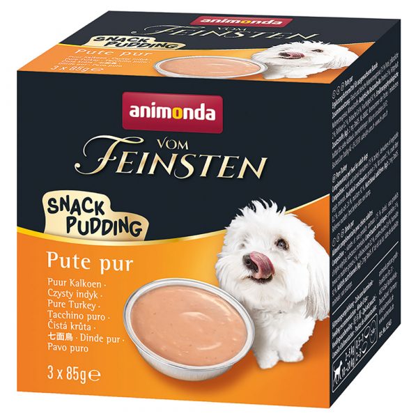 2 + 1 gratis! 3 x 85 g Animonda Vom Feinsten Adult Snack-Pudding - Pute pur