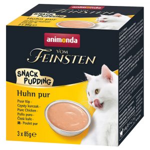 2 + 1 gratis! 3 x 85 g Animonda Vom Feinsten Katze Snack-Pudding - Huhn pur