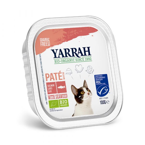 6 x 100 g Yarrah Bio Pate / Chunks zum Sonderpreis! - Bio Pate: Lachs mit Bio Meeresalge