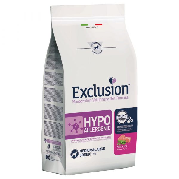 Exclusion Diet Hypoallergenic Medium/Large Adult mit Schwein & Erbsen - 12 kg