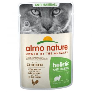 20 + 4 gratis! 24 x 70 g Almo Nature Holistic - Anti Hairball: Huhn (24 x 70 g)