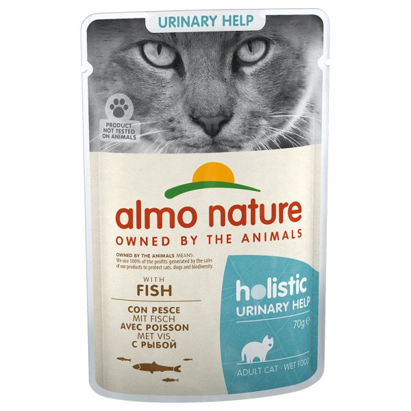 20 + 4 gratis! 24 x 70 g Almo Nature Holistic - Urinary Help: Fisch (24 x 70 g)