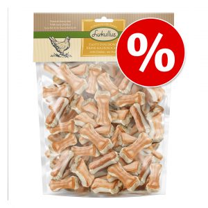 750 g Lukullus feine Kauknochen für den Vorrat zum Sonderpreis!  - Mix Huhn und Ente 15 cm