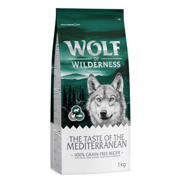 2 x 1 kg Wolf of Wilderness Trockenfutter zum Sonderpreis! - The Taste Of The Mediterranean - Lamm