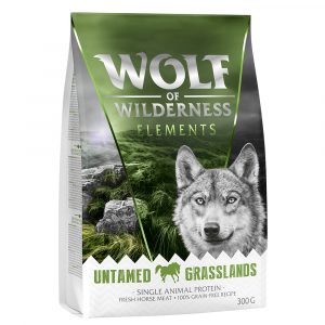 Wolf of Wilderness - getreidefrei - Probierbeutel - NEU: Untamed Grasslands - Pferd (Single Protein