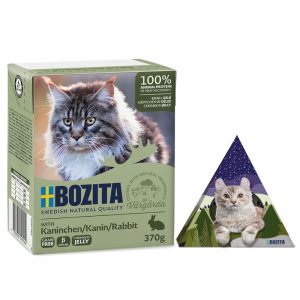 24 x 370 g Bozita Tetra Häppchen + House Tipi Tent gratis! - Kaninchen in Gelee