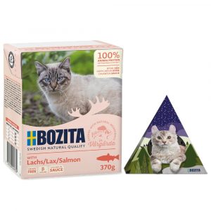 24 x 370 g Bozita Tetra Häppchen + House Tipi Tent gratis! - Lachs in Soße