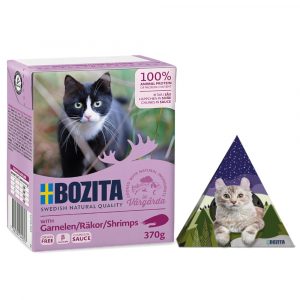 24 x 370 g Bozita Tetra Häppchen + House Tipi Tent gratis! - Garnelen in Soße