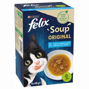 12 + 6 gratis! 18 x 48 g Felix Soup - Geschmacksvielfalt aus dem Wasser