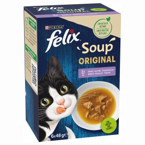 12 + 6 gratis! 18 x 48 g Felix Soup - Gemischte Vielfalt