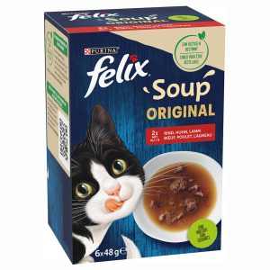12 + 6 gratis! 18 x 48 g Felix Soup - Geschmacksvielfalt vom Land