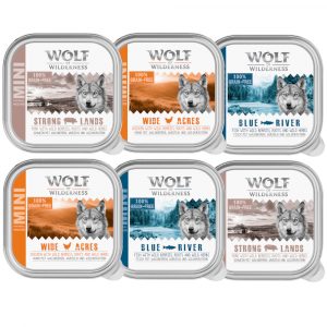 Mix-Pakete Wolf of Wilderness NEU: SENIOR 6 x 400 g Freiland-Lamm & -Huhn und Freiland-Ente & -Kalb