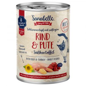 Sanabelle Fleisch in Soße 6 x 380 g - Rind & Pute