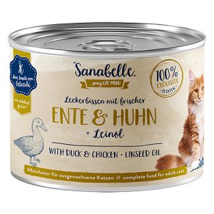 Sanabelle All Meat 6 x 195 g - Ente & Huhn