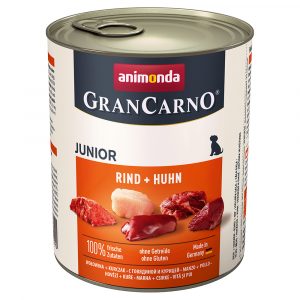 20 + 4 gratis! 24 x 800 g Animonda GranCarno Original - Junior: Rind & Huhn