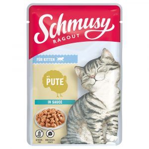 Schmusy Ragout Kitten in Sauce 22 x 100 g - Pute