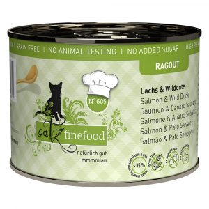 Sparpaket catz finefood Ragout 24 x 190 g - No.605 Lachs & Wildente