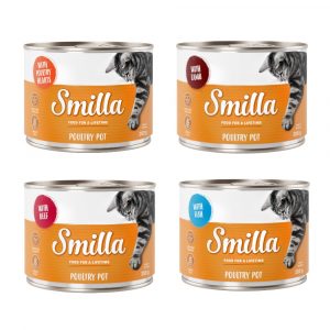 Smilla Töpfchen Probiermix - 6 x 200 g Geflügel mit: Geflügelherzen