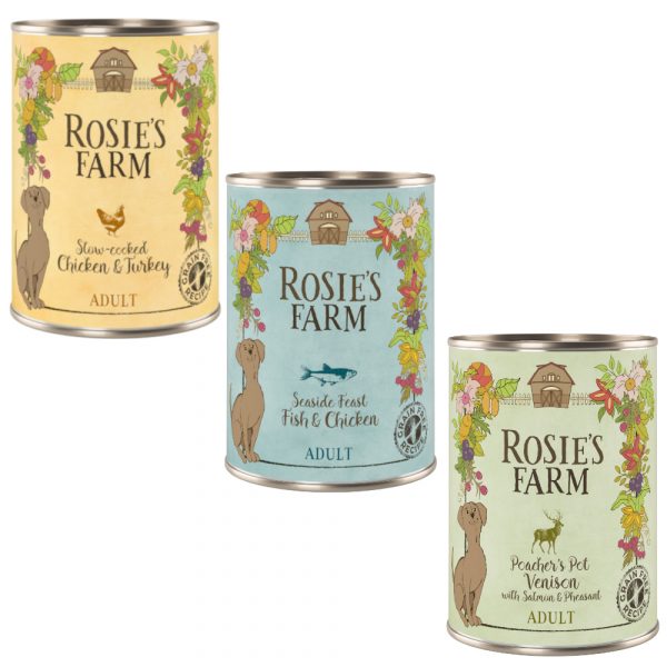 Rosie's Farm Adult 6 x 400 g  - Mix 2 (Huhn & Truthahn