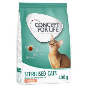400 g Concept for Life zum Probierpreis! - Sterilised Cats Lachs