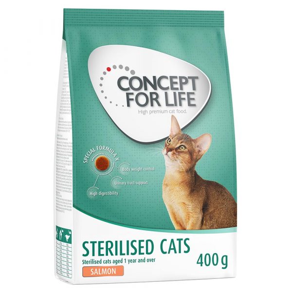 400 g Concept for Life zum Probierpreis! - Sterilised Cats Lachs