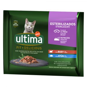 40 + 8 gratis! 48 x 85 g Ultima - Sterilized Rind und Thunfisch