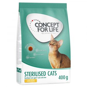 400 g Concept for Life zum Probierpreis! - Sterilised Cats Huhn