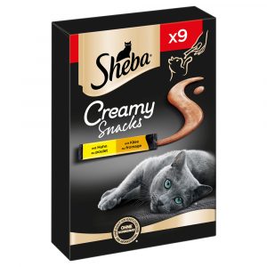 2 + 1 gratis! 3 x Sheba Creamy Snacks - Huhn und Käse (27 x 12 g)