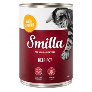 20 % sparen! Smilla Töpfchen 6 x 400 g  - Rind mit Huhn