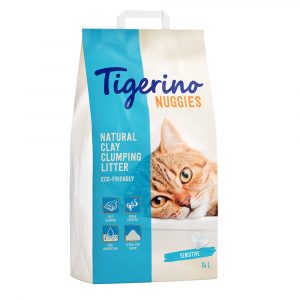 2 x 14 l Tigerino Nuggies Katzenstreu zum Sonderpreis! - Ultra Sensitive (parfümfrei - feine Körnung)