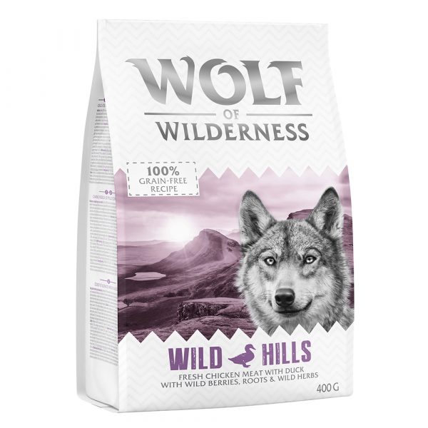 Wolf of Wilderness - Kaninchenohren Jetzt probieren: Trockenfutter  "Wild Hills" Ente - getreidefrei (400 g)