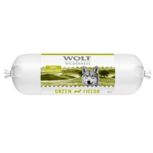 Sparpaket Wolf of Wilderness Adult 24 x 400 g  - Wurst - Green Fields - Lamm