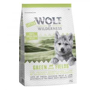 25 % Rabatt auf 2 x 1 kg Wolf of Wilderness Trockenfutter! - JUNIOR Green Fields - Lamm