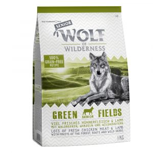 25 % Rabatt auf 2 x 1 kg Wolf of Wilderness Trockenfutter! - SENIOR Green Fields - Lamm