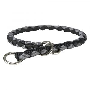 Trixie Cavo Zug-Stopp-Halsband schwarz/grafit - Größe M: 39 - 45 cm Halsumfang