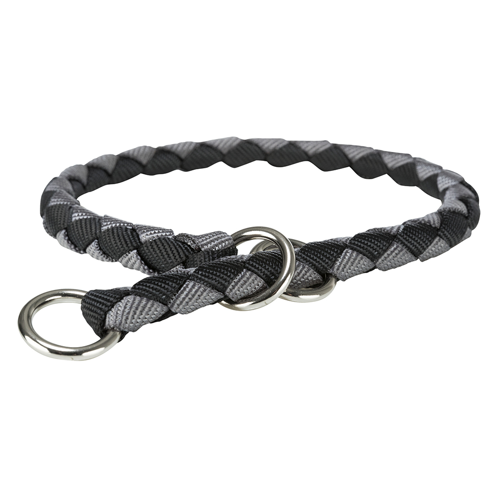 Trixie Cavo Zug-Stopp-Halsband schwarz/grafit - Größe L: 47 - 55 cm Halsumfang