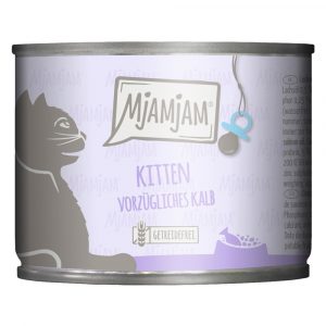 Sparpaket MjAMjAM Kitten 24 x 200 g - vorzügliches Kalb mit Lachsöl