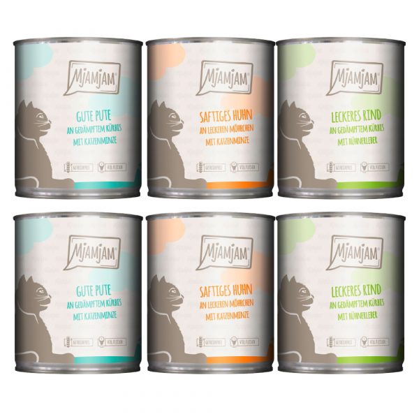 Mixpack MjAMjAM purer Fleischgenuss 6 x 800 g - Mix (3 Sorten)