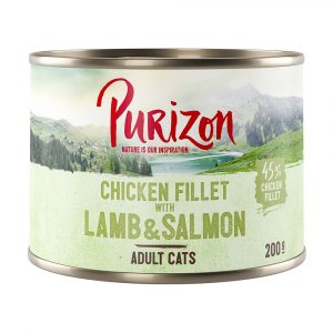 10 + 2 gratis! 12 x 200 g/ 400 g Purizon Adult - Hühnerfilet mit Lachs & Lamm (12 x 200 g)