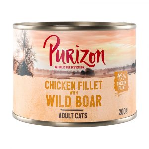 10 + 2 gratis! 12 x 200 g/ 400 g Purizon Adult - Hühnerfilet mit Wildschwein (12 x 200 g)