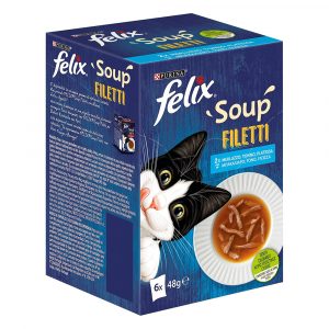 12 + 6 gratis! 18 x 48 g Felix Soup - Filet Geschmacksvielfalt aus dem Wasser