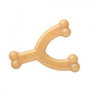 Nylabone Wishbone Kauspielzeug mit Hühnchengeschmack - Größe M: L 15 x B 12 x H 2