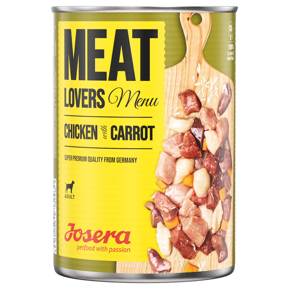 5 + 1 gratis! 6 x 800 g Josera Meatlovers - Menü: Huhn & Karotte