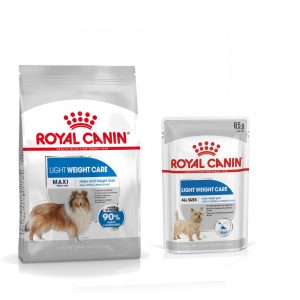 Großgebinde Royal Canin CCN Trockenfutter + 12 x 85 g passendes Nassfutter gratis! - 12 kg Maxi Light Weight Care + 12 x 85 g Light Weight Care