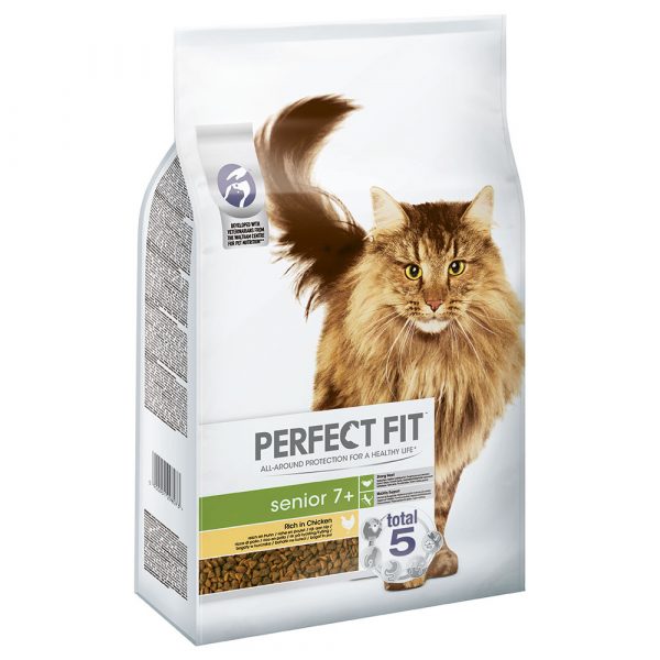 3 gratis! 2 x 7 kg Perfect Fit Trockenfutter - Senior 7+ Reich an Huhn